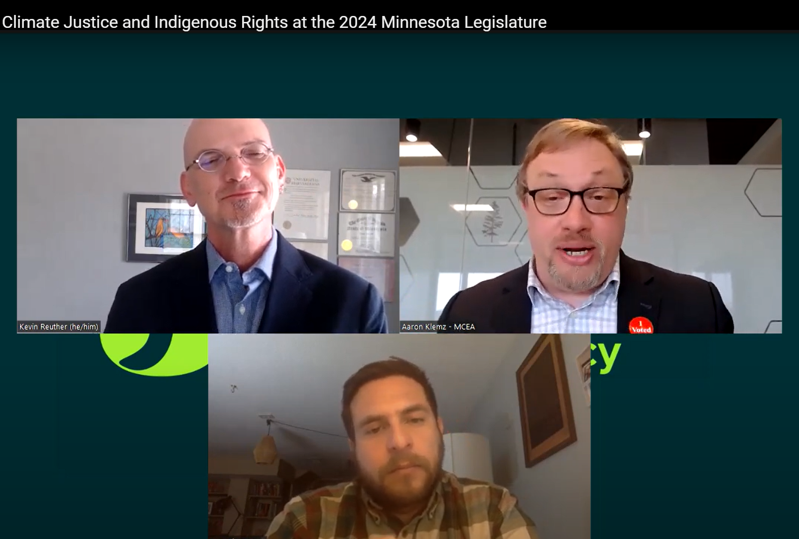 screen shot of 3 panelists from the webinar