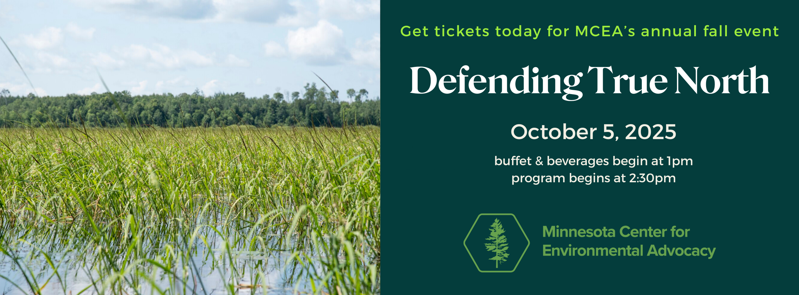 wild rice and text with defending true north october fifth buffet and beverages at one program at 2:30 p m