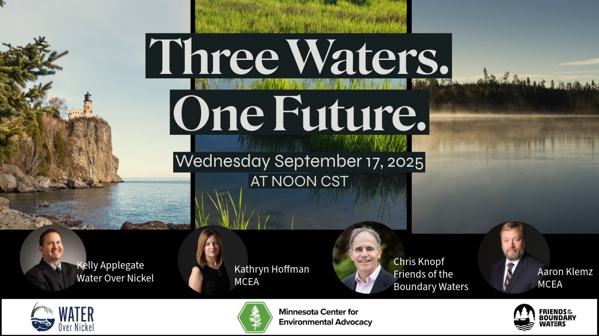 images of three bodies of water and words three waters one future wed september 17 at noon