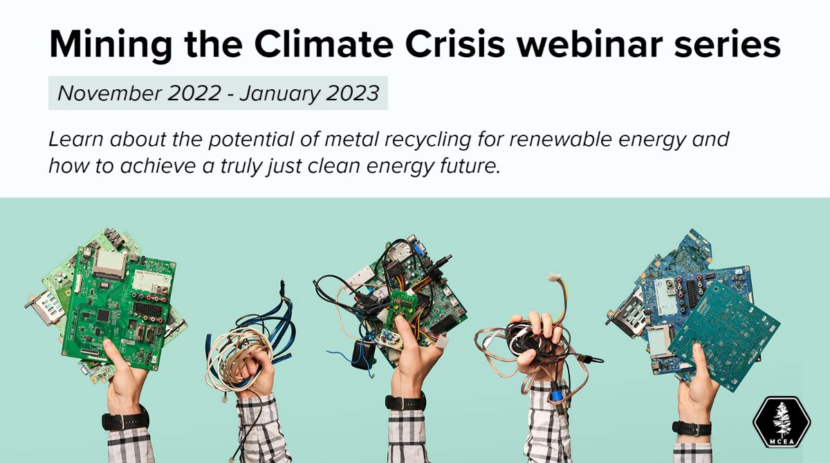 Mining the Climate Crisis webinar series - November 2022 - January 2023