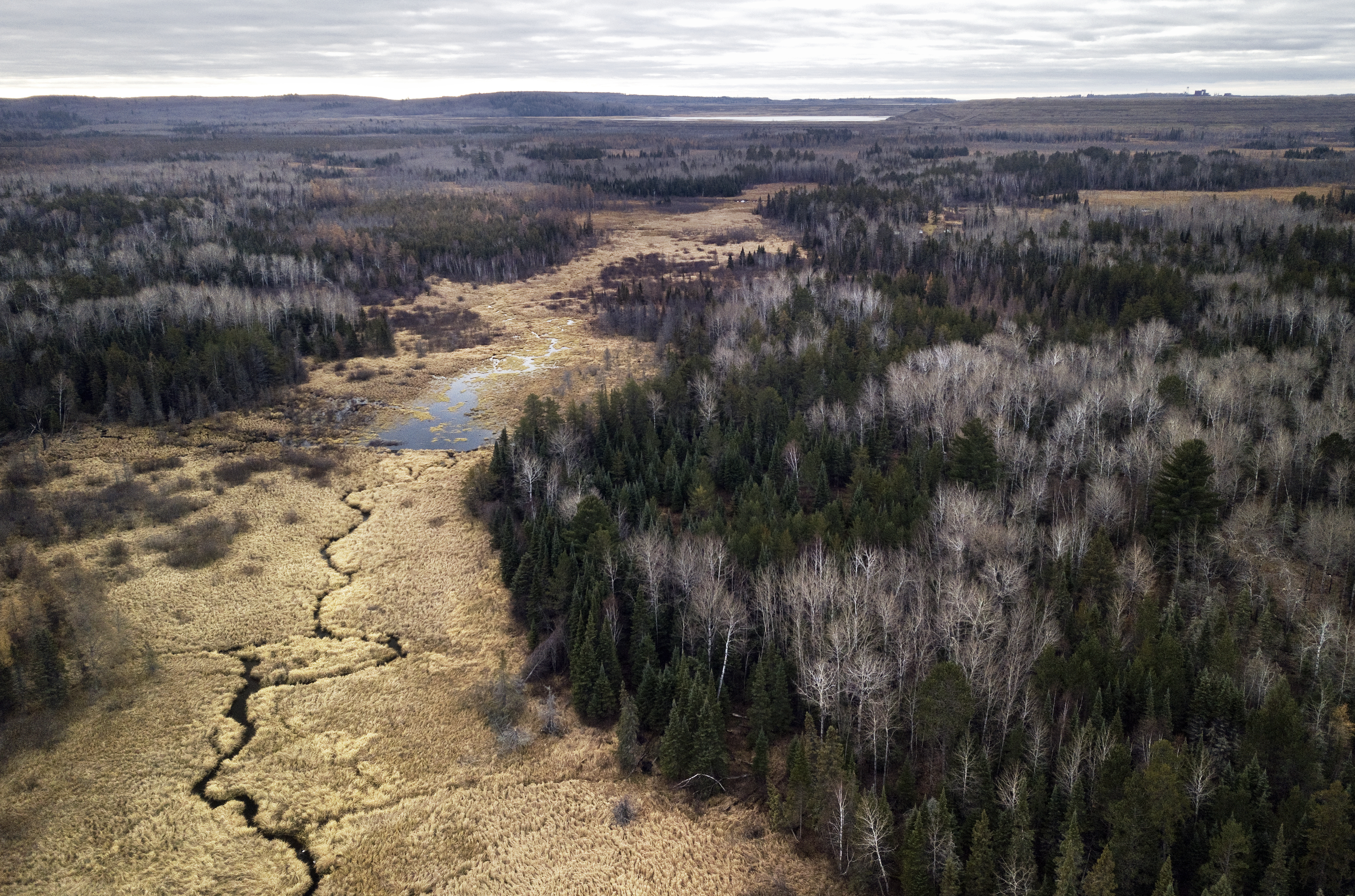Aerial image of Trimble Creek, near the site for PolyMet's proposed mine. Image courtesy of Rob Levine.