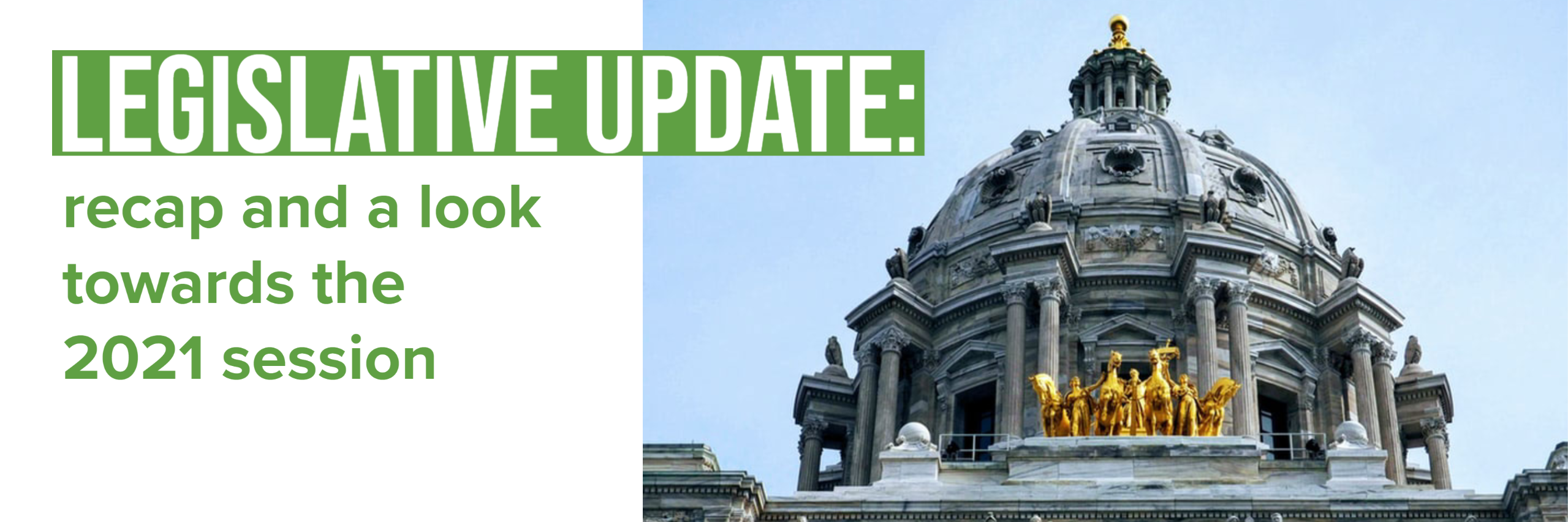 Legislative Update: recap and a look towards the 2021 session