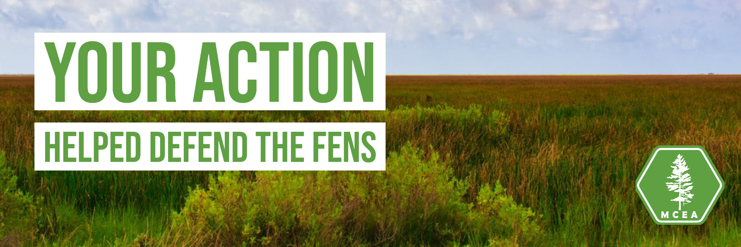 Your action helped defend the fens