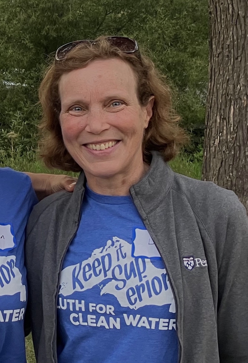 Libby Bent wearing a Duluth for Clean Water shirt