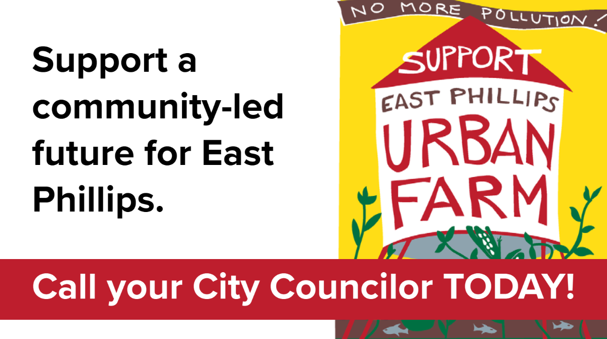 text: support a community-led future for east phillips call you city councilor today!
