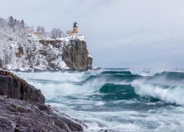 lake superior in winter