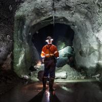 Miner in a mine