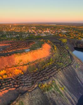 Aerial of Eveleth, MN