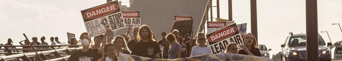 Protest on Lowry Avenue Bridge