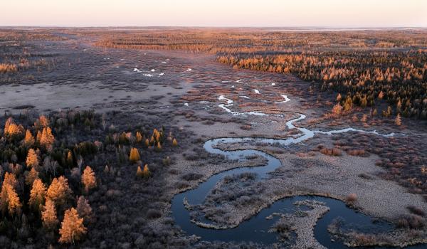 Embarrass River drone shot