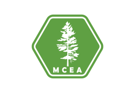 m c e a green logo