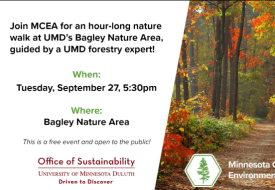 Join MCEA and UMD for a guided nature walk!