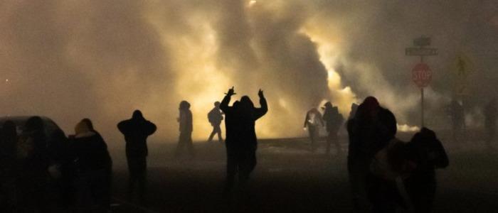 Image of tear gas in Brooklyn Center. Credit: Newsweek